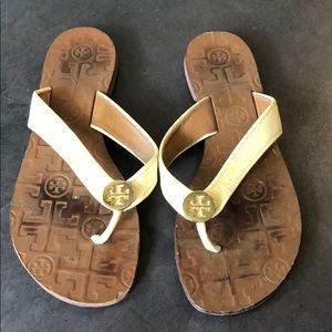 Tory Burch Cream Flip Flop Sandal